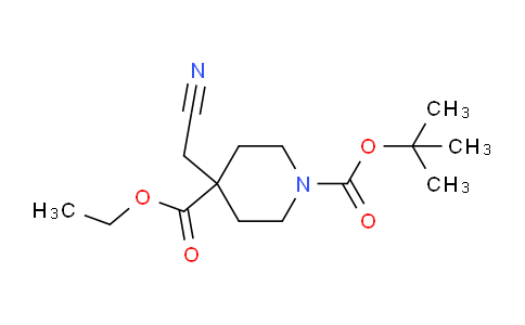 CAS No. 495414-81-8, 1-tert-Butyl 4-ethyl 4-(cyanomethyl)piperidine-1,4-dicarboxylate
