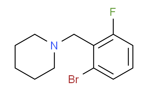 CAS No. 1355247-68-5, 1-[(2-Bromo-6-fluorophenyl)methyl]piperidine