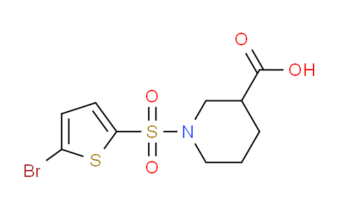 CAS No. 496778-03-1, 1-[(5-Bromothien-2-yl)sulfonyl]piperidine-3-carboxylic acid