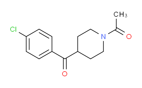 CAS No. 59084-15-0, 1-[4-(4-Chlorobenzoyl)piperidin-1-yl]ethanone