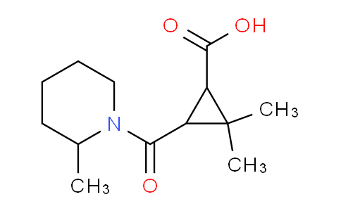CAS No. 1186653-96-2, 2,2-Dimethyl-3-(2-methylpiperidine-1-carbonyl)cyclopropanecarboxylic acid