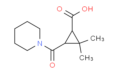CAS No. 1142215-00-6, 2,2-Dimethyl-3-(piperidine-1-carbonyl)cyclopropanecarboxylic acid