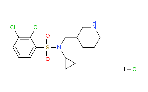 CAS No. 1417793-95-3, 2,3-Dichloro-N-cyclopropyl-N-(piperidin-3-ylmethyl)benzenesulfonamide hydrochloride