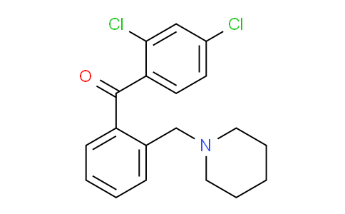 CAS No. 898773-67-6, 2,4-Dichloro-2'-piperidinomethyl benzophenone