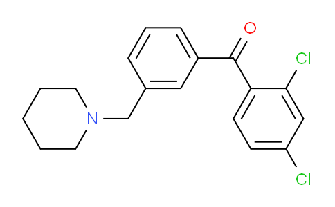 CAS No. 898793-50-5, 2,4-Dichloro-3'-piperidinomethyl benzophenone