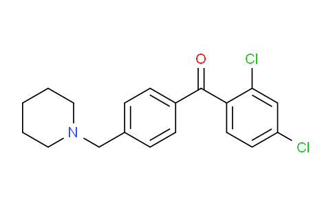 CAS No. 898775-55-8, 2,4-Dichloro-4'-piperidinomethyl benzophenone
