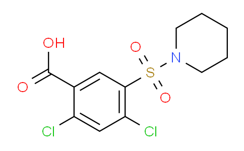 CAS No. 53552-35-5, 2,4-Dichloro-5-(piperidin-1-ylsulfonyl)benzoic acid