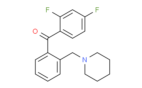 CAS No. 898773-75-6, 2,4-Difluoro-2'-piperidinomethyl benzophenone