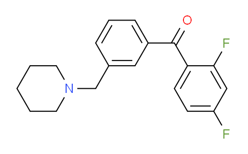 CAS No. 898793-58-3, 2,4-Difluoro-3'-piperidinomethyl benzophenone