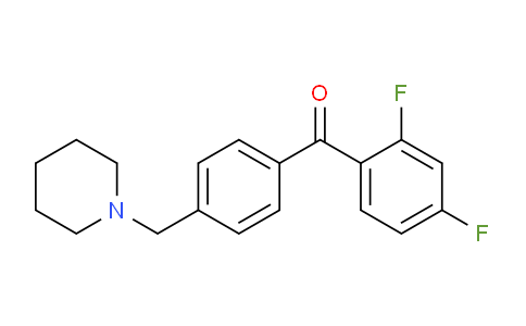 CAS No. 898775-63-8, 2,4-Difluoro-4'-piperidinomethyl benzophenone