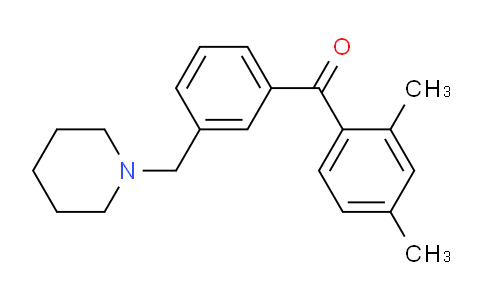 CAS No. 898793-11-8, 2,4-Dimethyl-3'-piperidinomethyl benzophenone