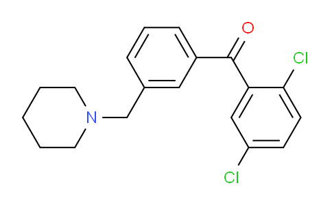 CAS No. 898793-52-7, 2,5-Dichloro-3'-piperidinomethyl benzophenone