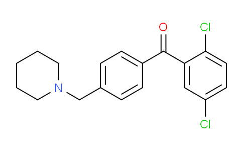 CAS No. 898775-57-0, 2,5-Dichloro-4'-piperidinomethyl benzophenone