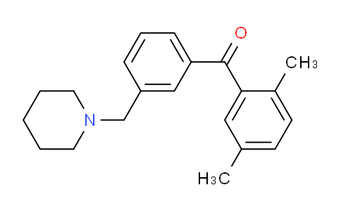 898793-14-1 | 2,5-Dimethyl-3'-piperidinomethyl benzophenone