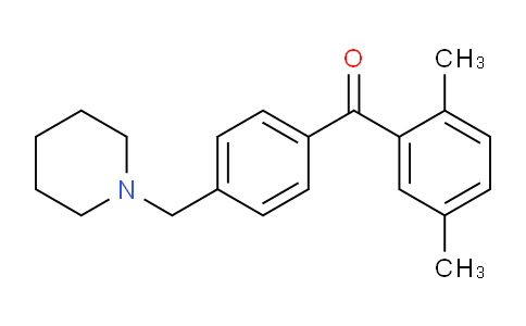CAS No. 898775-05-8, 2,5-Dimethyl-4'-piperidinomethyl benzophenone
