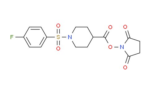 CAS No. 1352517-05-5, 2,5-Dioxopyrrolidin-1-yl 1-((4-fluorophenyl)sulfonyl)piperidine-4-carboxylate