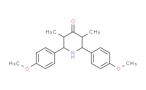 CAS No. 151454-11-4, 2,6-Bis(4-methoxyphenyl)-3,5-dimethylpiperidin-4-one
