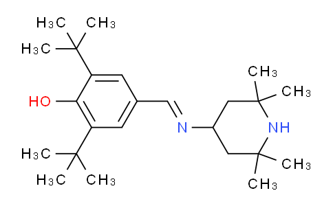CAS No. 105956-94-3, 2,6-Di-tert-butyl-4-(((2,2,6,6-tetramethylpiperidin-4-yl)imino)methyl)phenol