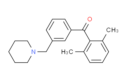 CAS No. 898793-17-4, 2,6-Dimethyl-3'-piperidinomethyl benzophenone