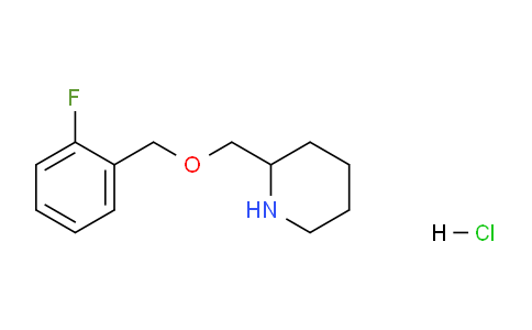 CAS No. 1261235-10-2, 2-(((2-Fluorobenzyl)oxy)methyl)piperidine hydrochloride