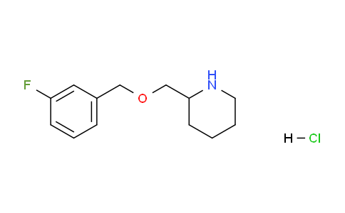 CAS No. 1261231-65-5, 2-(((3-Fluorobenzyl)oxy)methyl)piperidine hydrochloride
