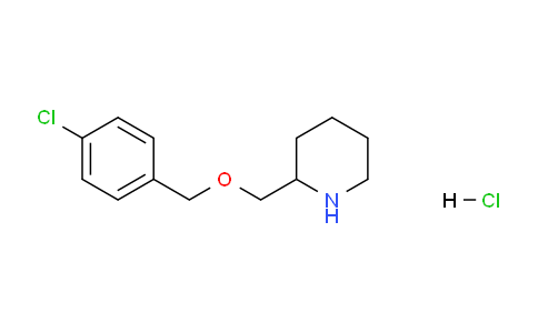 CAS No. 1261232-08-9, 2-(((4-Chlorobenzyl)oxy)methyl)piperidine hydrochloride
