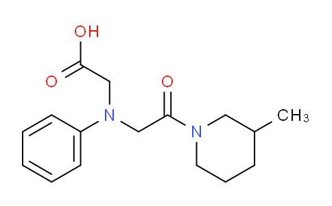 CAS No. 1142211-98-0, 2-((2-(3-Methylpiperidin-1-yl)-2-oxoethyl)(phenyl)amino)acetic acid