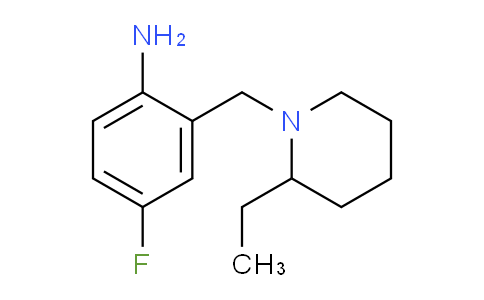 CAS No. 1156225-85-2, 2-((2-Ethylpiperidin-1-yl)methyl)-4-fluoroaniline