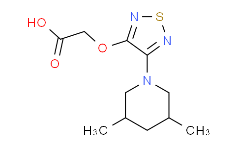 CAS No. 1399658-33-3, 2-((4-(3,5-Dimethylpiperidin-1-yl)-1,2,5-thiadiazol-3-yl)oxy)acetic acid