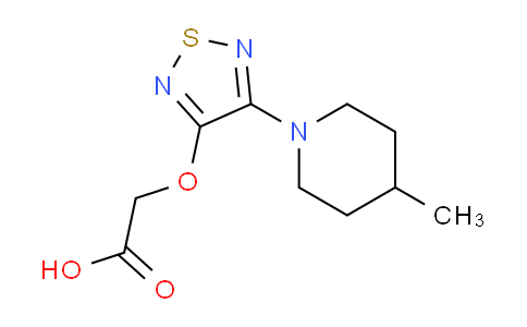 CAS No. 1399656-53-1, 2-((4-(4-Methylpiperidin-1-yl)-1,2,5-thiadiazol-3-yl)oxy)acetic acid