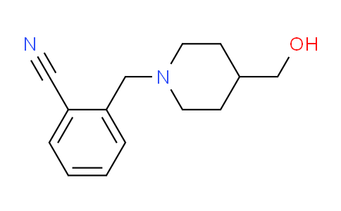 CAS No. 1094422-86-2, 2-((4-(Hydroxymethyl)piperidin-1-yl)methyl)benzonitrile