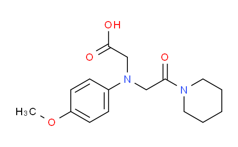 CAS No. 1142205-63-7, 2-((4-Methoxyphenyl)(2-oxo-2-(piperidin-1-yl)ethyl)amino)acetic acid