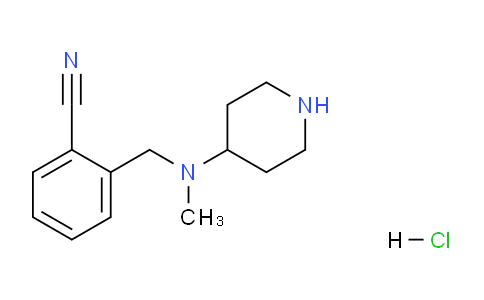 CAS No. 1289386-29-3, 2-((Methyl(piperidin-4-yl)amino)methyl)benzonitrile hydrochloride