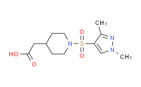 CAS No. 1171599-18-0, 2-(1-((1,3-Dimethyl-1H-pyrazol-4-yl)sulfonyl)piperidin-4-yl)acetic acid