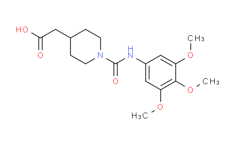CAS No. 1142202-68-3, 2-(1-((3,4,5-Trimethoxyphenyl)carbamoyl)piperidin-4-yl)acetic acid