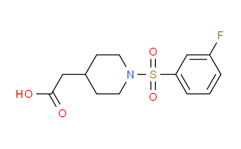 CAS No. 1171916-94-1, 2-(1-((3-Fluorophenyl)sulfonyl)piperidin-4-yl)acetic acid