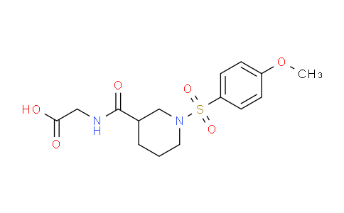 CAS No. 919733-29-2, 2-(1-((4-Methoxyphenyl)sulfonyl)piperidine-3-carboxamido)acetic acid