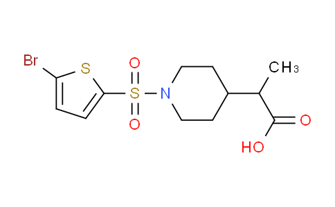 CAS No. 1142210-23-8, 2-(1-((5-Bromothiophen-2-yl)sulfonyl)piperidin-4-yl)propanoic acid