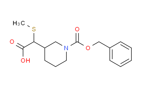 CAS No. 1353982-21-4, 2-(1-((Benzyloxy)carbonyl)piperidin-3-yl)-2-(methylthio)acetic acid