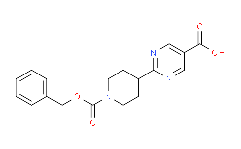 CAS No. 1447606-17-8, 2-(1-((Benzyloxy)carbonyl)piperidin-4-yl)pyrimidine-5-carboxylic acid