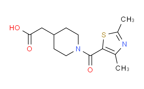 CAS No. 1142210-31-8, 2-(1-(2,4-Dimethylthiazole-5-carbonyl)piperidin-4-yl)acetic acid