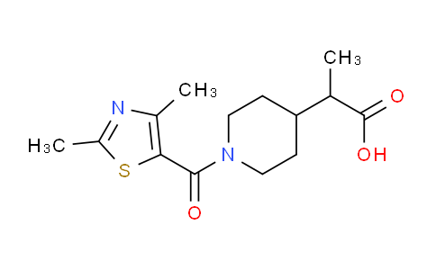 CAS No. 1142210-17-0, 2-(1-(2,4-Dimethylthiazole-5-carbonyl)piperidin-4-yl)propanoic acid