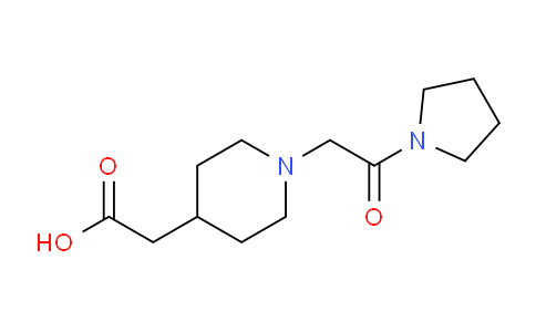 CAS No. 1171916-96-3, 2-(1-(2-Oxo-2-(pyrrolidin-1-yl)ethyl)piperidin-4-yl)acetic acid