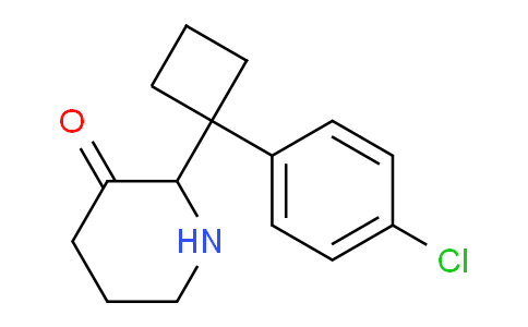 CAS No. 1240048-71-8, 2-(1-(4-Chlorophenyl)cyclobutyl)piperidin-3-one