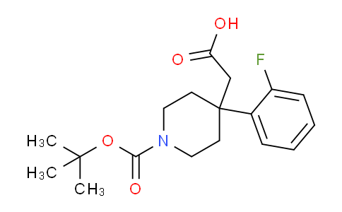 CAS No. 1779126-77-0, 2-(1-(tert-Butoxycarbonyl)-4-(2-fluorophenyl)piperidin-4-yl)acetic acid