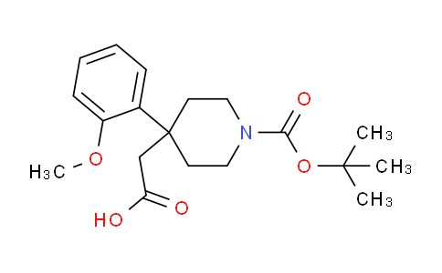CAS No. 1439897-75-2, 2-(1-(tert-Butoxycarbonyl)-4-(2-methoxyphenyl)piperidin-4-yl)acetic acid