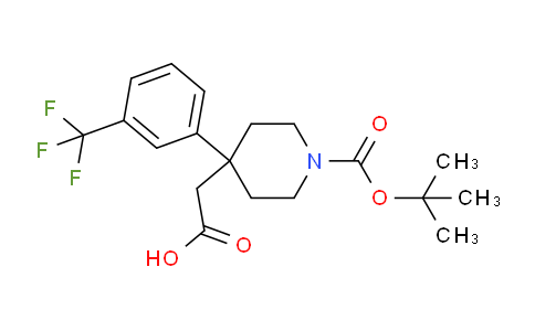CAS No. 644982-59-2, 2-(1-(tert-Butoxycarbonyl)-4-(3-(trifluoromethyl)phenyl)piperidin-4-yl)acetic acid