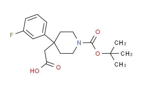 CAS No. 644982-65-0, 2-(1-(tert-Butoxycarbonyl)-4-(3-fluorophenyl)piperidin-4-yl)acetic acid