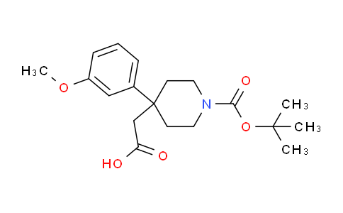 CAS No. 1707602-52-5, 2-(1-(tert-Butoxycarbonyl)-4-(3-methoxyphenyl)piperidin-4-yl)acetic acid