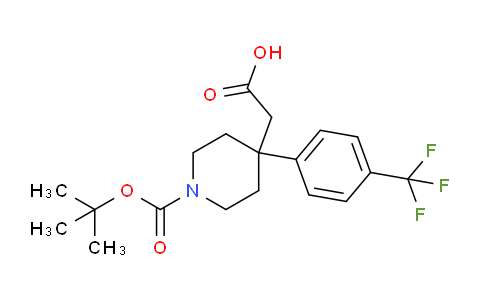 CAS No. 1439897-86-5, 2-(1-(tert-Butoxycarbonyl)-4-(4-(trifluoromethyl)phenyl)piperidin-4-yl)acetic acid